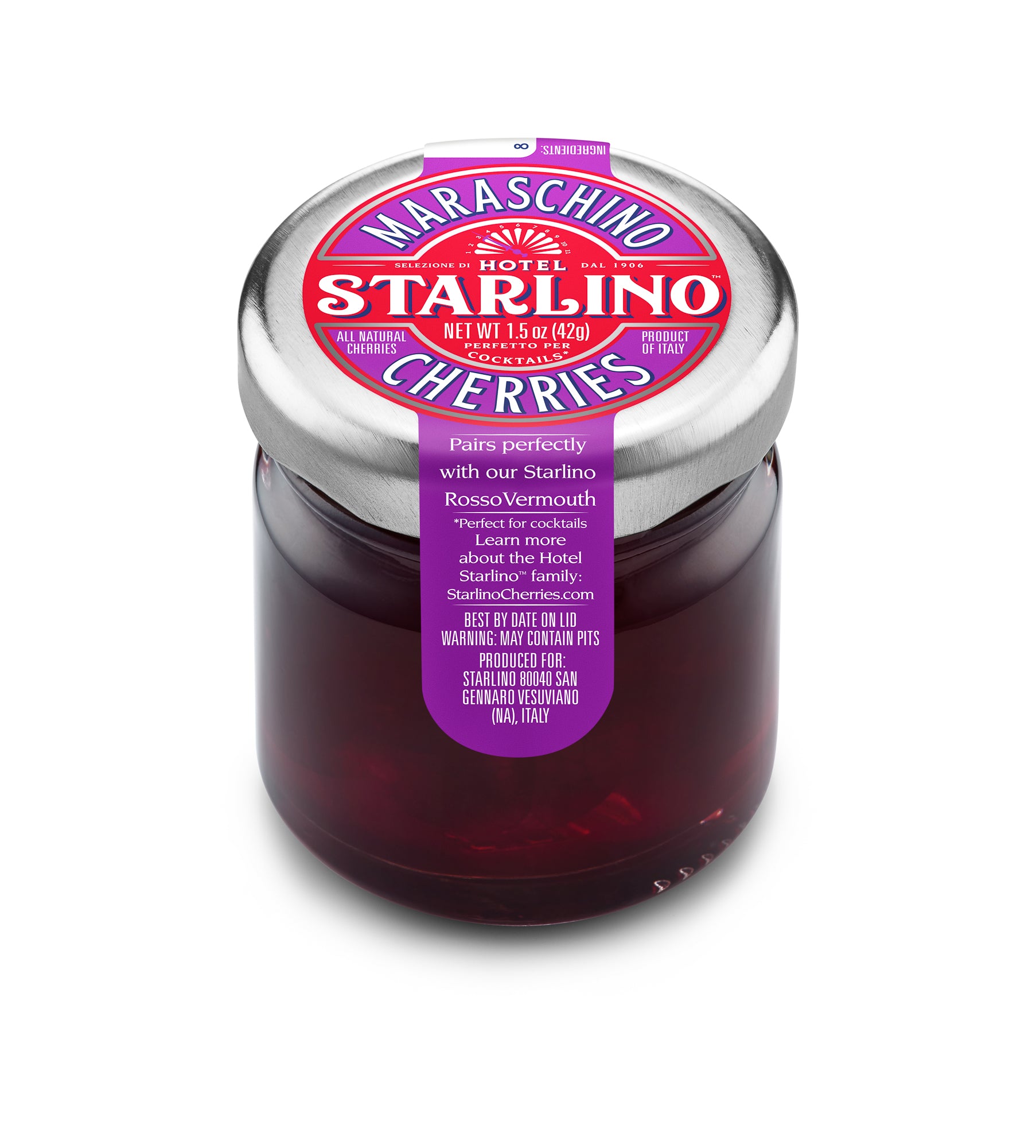 Starlino Maraschino Cherries - 42g Jar