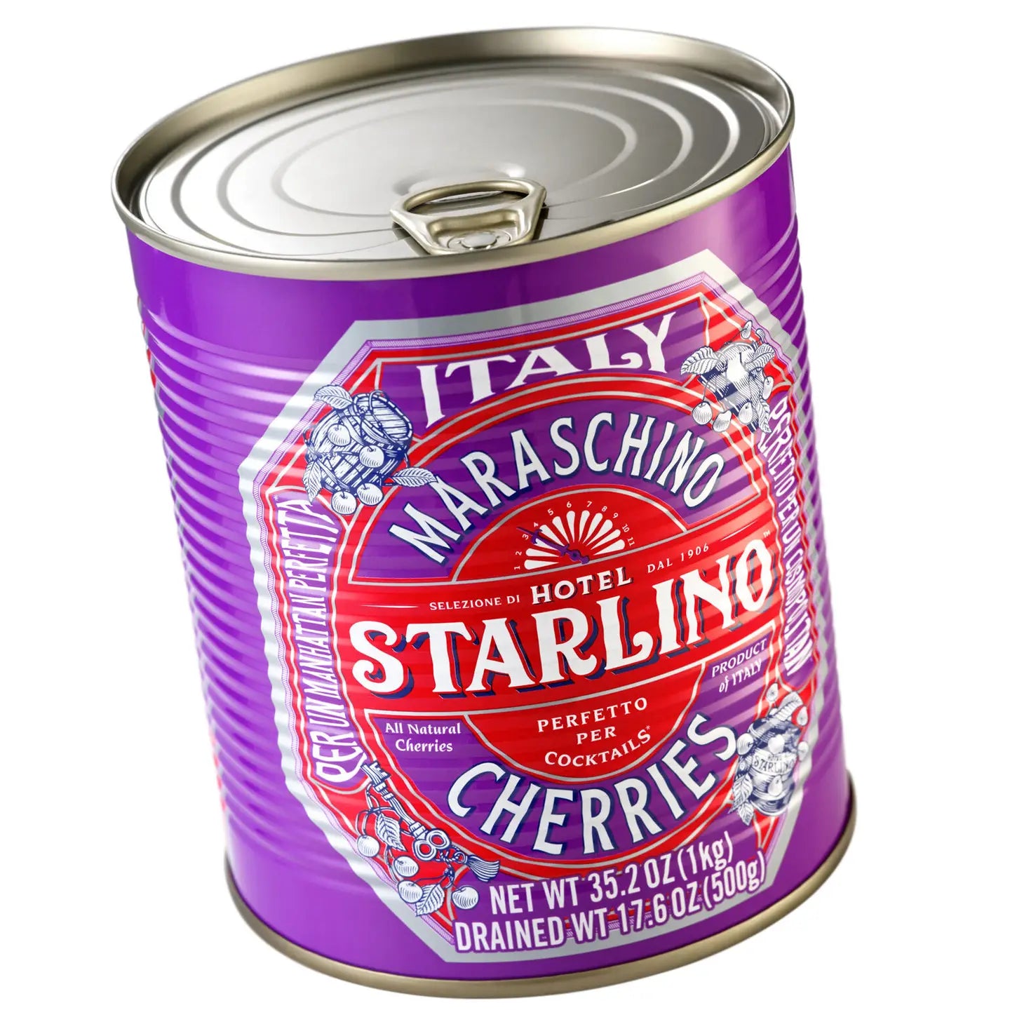 Italian Maraschino Cherries | 1 Kg Tin | Cocktail Cherries